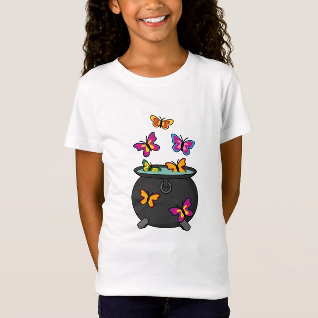 Magiska fjärilar från en Cauldron T Shirt (Framsida)