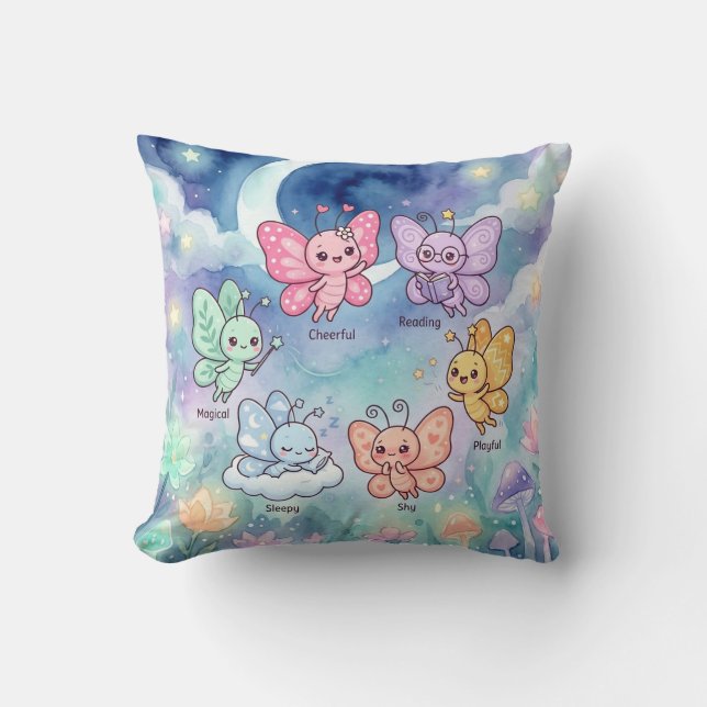 Magiska fjärilsvänpillow kudde (Framsida)