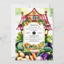 Magiska grönsaker Jordbrukare Marknadsfödelsedag