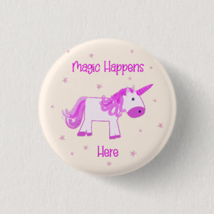 Magiska händer här Unicorn-knapp Knapp