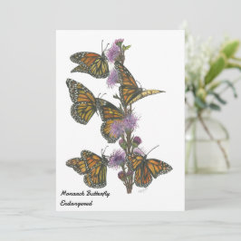 Magiska handmålade monarch Butterflies Julkort