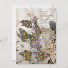 Magiska handmålade monarch Butterflies Julkort