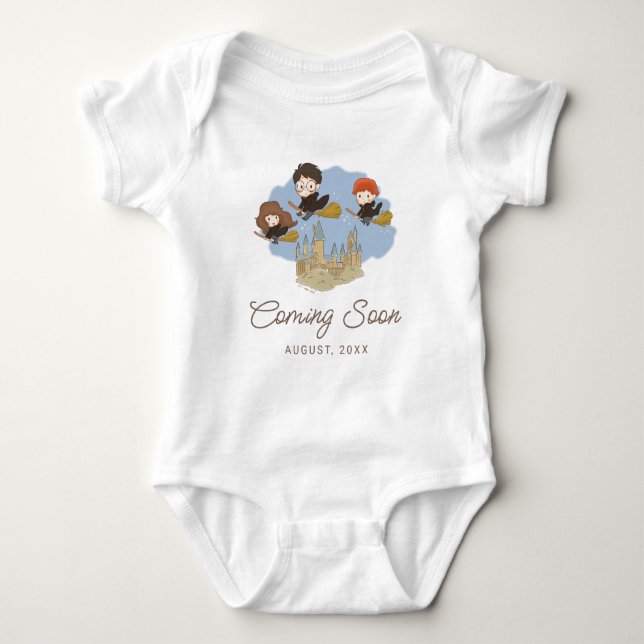 Magiska Harry Potter & Hogwarts Bebis Annonsering T Shirt (Framsida)