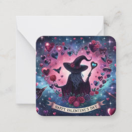 Magiska hörn Witch Valentines day-anteckningskort Anteckningskort