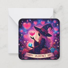 Magiska hörn Witch Valentines day-anteckningskort Anteckningskort