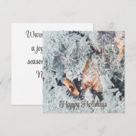 Magiska iskristaller mönster med fallande löv