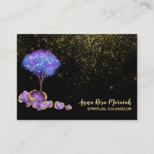 *~* Magiska juveler från Träd Guld Glitter Visitkort