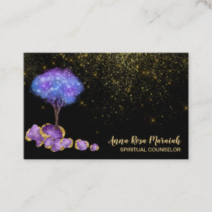 *~* Magiska juveler från Träd-Guld Glitter Visitkort