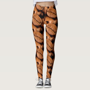 Magiska kaffebönor Fotografi för kaffe älskare Leggings