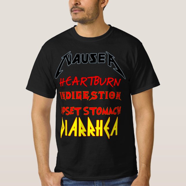 Magiska klagomål lustig perfekt Nausea-bandserter T Shirt (Framsida)