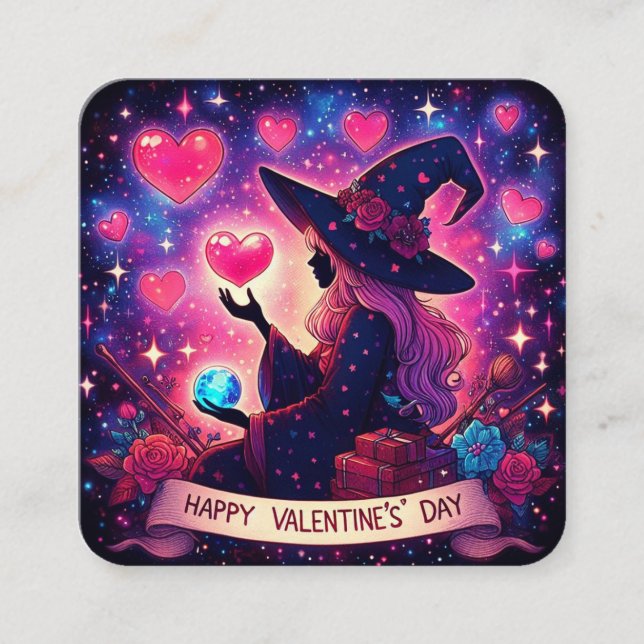 Magiska kort för Witchy Heart Kärlek Valentines da (Framsida)