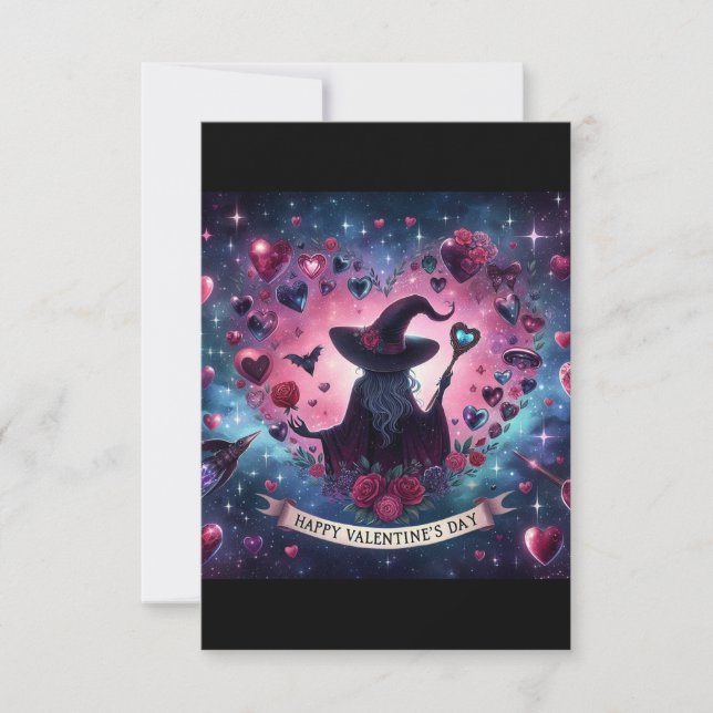 Magiska kort för Witchy Heart Kärlek Valentines da (Framsida)
