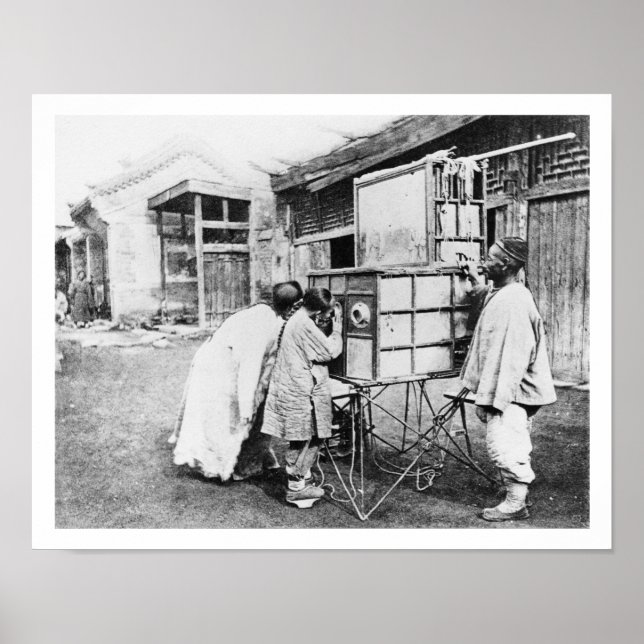 Magiska lanternan, c.1870 (b/w bild) poster (Framsidan)