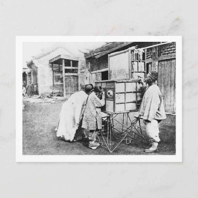 Magiska lanternan, c.1870 (b/w bild) vykort (Framsida)