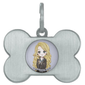 Magiska Luna Lovegood Watercolor ID-bricka Husdjur