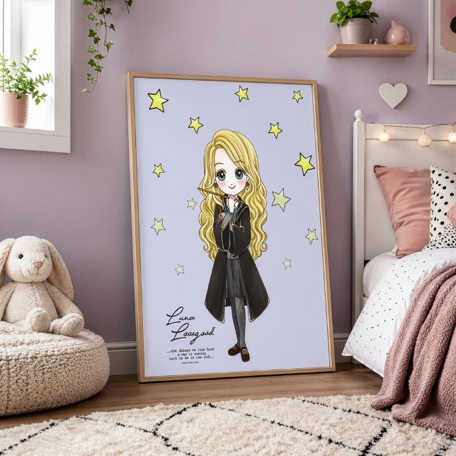 Magiska Luna Lovegood Watercolor Poster (Skapare uppladdad)