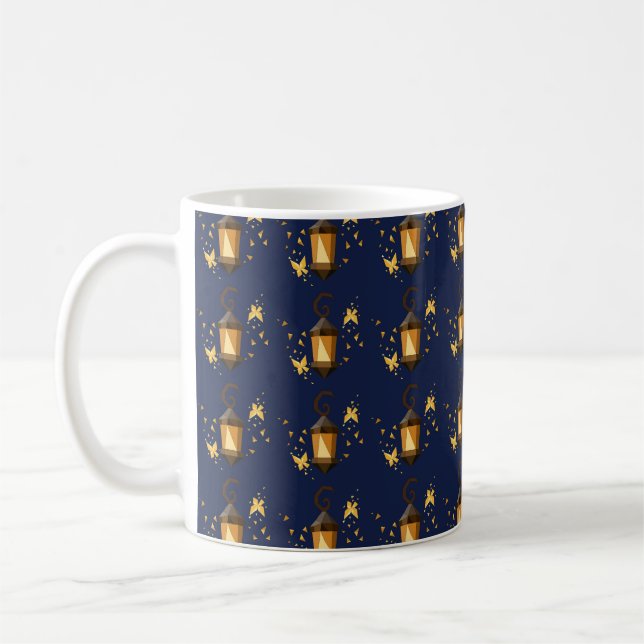 Magiska Lysande Lyktor och Fjärilar Kaffe Mugg (Vänster)
