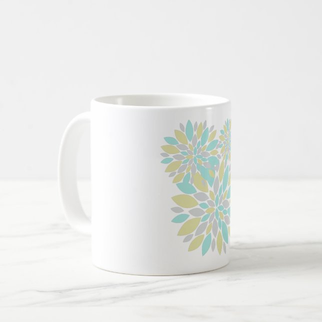 Magiska Pastellfärgade Blomblad Kaffemugg (Framsida vänster)