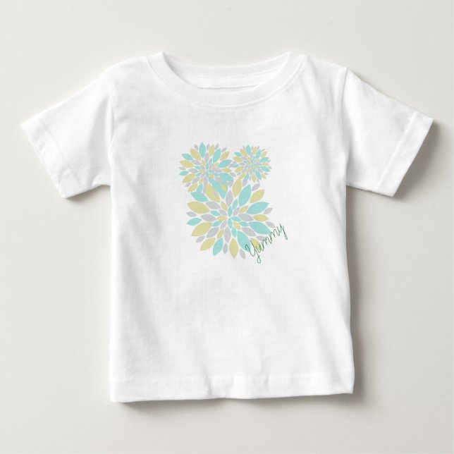 Magiska Pastellfärgade Blomblad T Shirt (Framsida)
