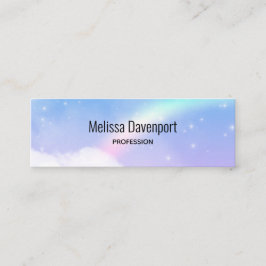 Magiska pastellmoln och regnbåge mini visitkort