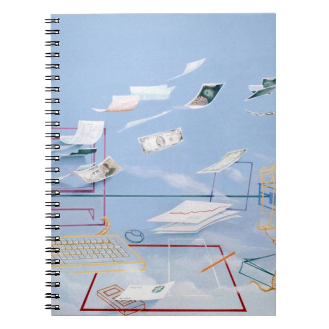 Magiska pengar anteckningsbok med spiral (Framsidan)