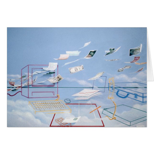 Magiska pengar hälsningskort (Framsidan Horizontal)