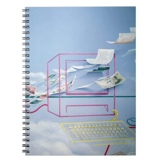 Magiska pengar specificerar anteckningsbok med spiral (Framsidan)