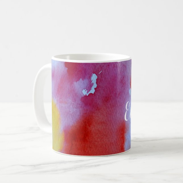 Magiska Personliger för vattenfärg Kaffemugg (Framsida vänster)
