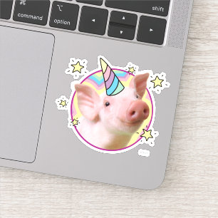 Magiska piglet Unicorn Klistermärken