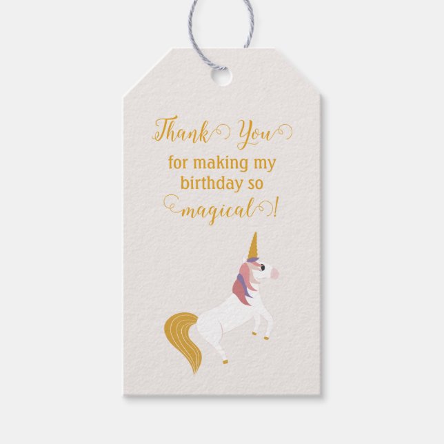 Magiska regnbågar och enhörningar  presentetikett (Framsidan)