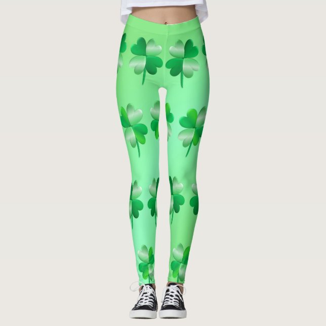 Magiska Shamrocks precis för roligt! Leggings (Framsida)