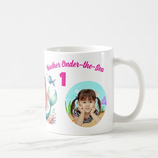 Magiska Sirener Undervattensvärlden 1-års Födelsed Kaffemugg (Höger)