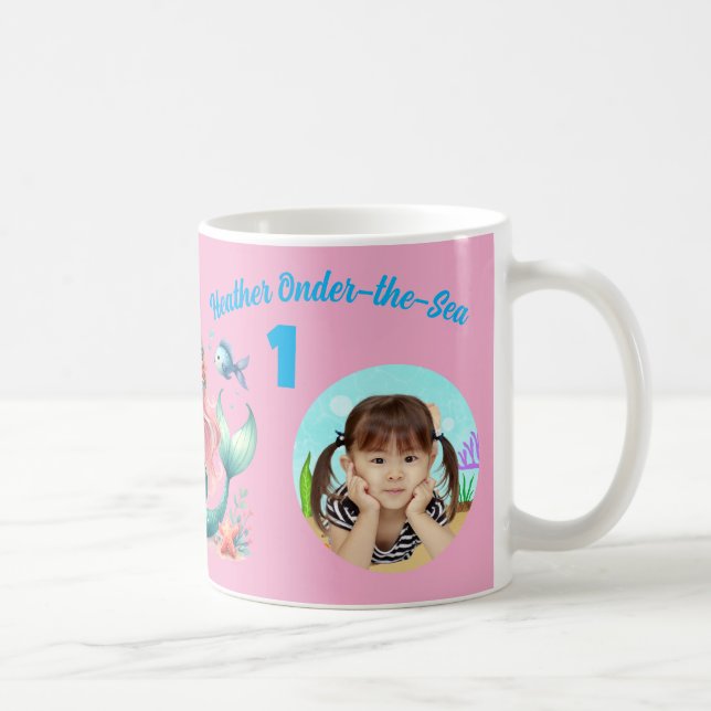 Magiska Sirener Undervattensvärlden 1-års Födelsed Kaffemugg (Höger)