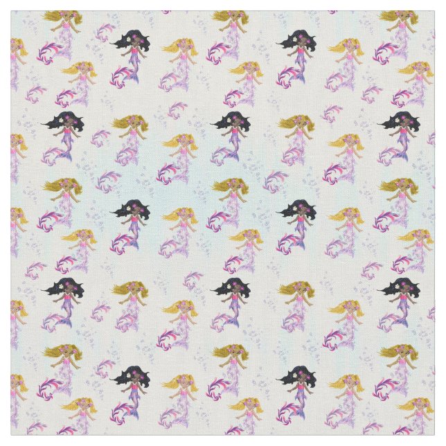 Magiska Sjöjungfruar och Vatten Bubbles Tyg (Närbild)