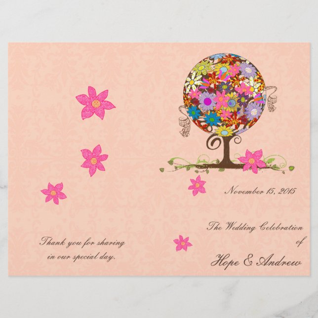 Magiska skogcirkeln Kärlek Flower Träd Bröllop (Framsida)