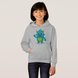 Magiska Små Blå Monsterflickors Hoodie - Mjuk T Shirt