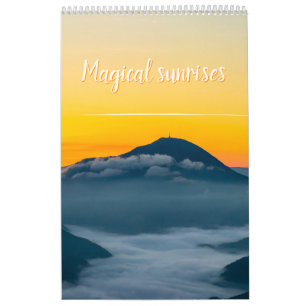 Magiska soluppgångar, bildkalender för landskap kalender