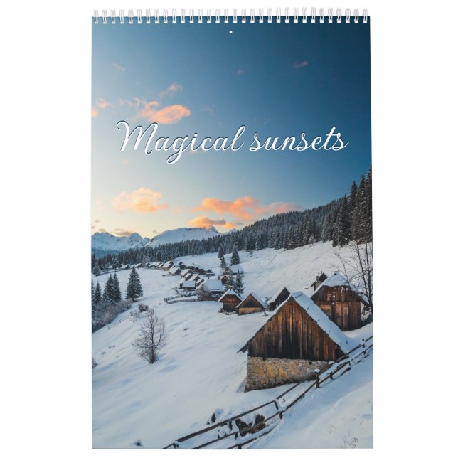 Magiska soluppsättningar v2 liggande fotokalender kalender (Omslag)