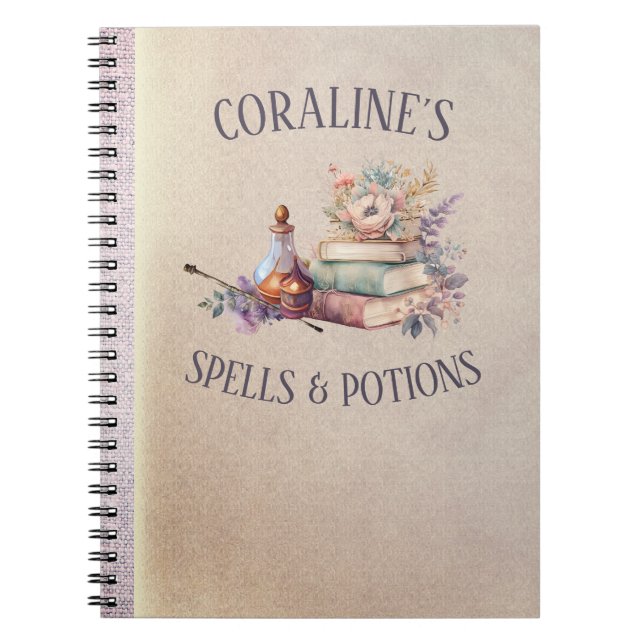 Magiska Spådomar och potionsflickor Anteckningsbok (Framsidan)