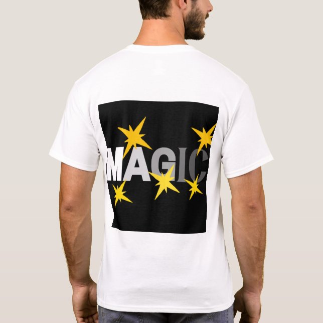 Magiska stjärnor vit t-shirt | Z DESIGNS (Baksida)