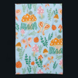 Magiska svampar Cute Butterflies Snigel Ladybugs Kökshandduk<br><div class="desc">Hoppas att du gillar det här visuella mönster. Lägg till en egen text för att anpassa den om du vill. Sök efter fler matchande artiklar och annat mönster i min butik. Tack för att du shoppade med mig!</div>