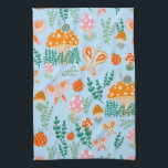 Magiska svampar Cute Butterflies Snigel Ladybugs Kökshandduk<br><div class="desc">Hoppas att du gillar det här visuella mönster. Lägg till en egen text för att anpassa den om du vill. Sök efter fler matchande artiklar och annat mönster i min butik. Tack för att du shoppade med mig!</div>