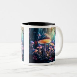 Magiska svampar med två ton Mugg, 11 oz Två-Tonad Mugg