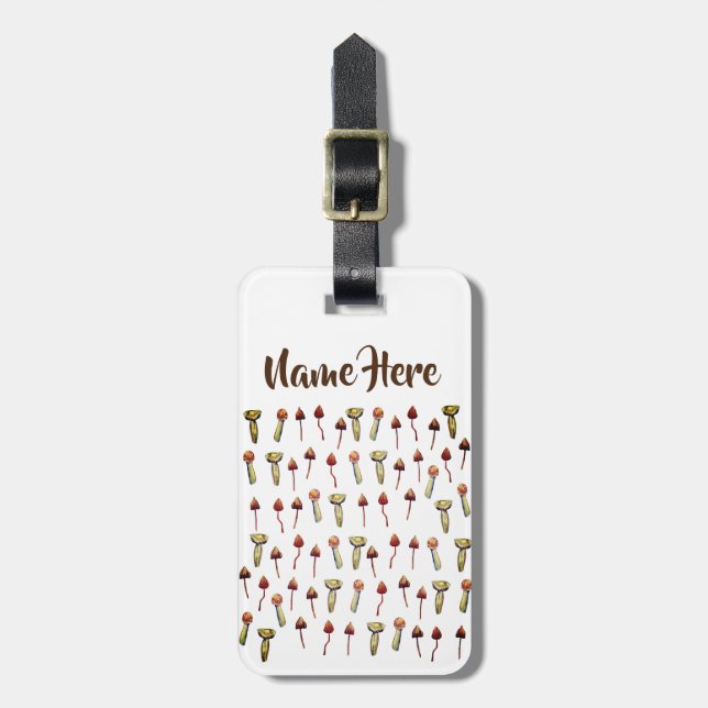 Magiska svamparter Vattenfärgskonst Bagagebricka (Vertikal Framsida)