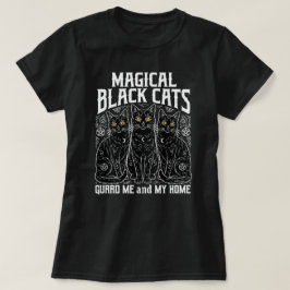 Magiska Svarta Katter T Shirt