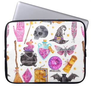 Magiska symboler för vattenfärg. Hand plockade, do Laptop Fodral