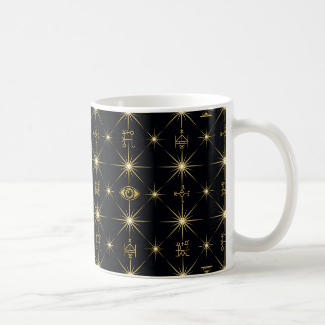 Magiska symboler Mönster Kaffemugg (Höger)