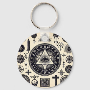 Magiska symboler Occult Antique Art Keychain Nyckelring