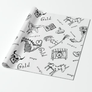 Magiska symboler presentpapper