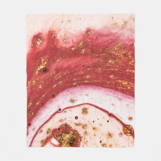 Magiska teckningar. Fantastisk korall färg. Naturl Fleecefilt